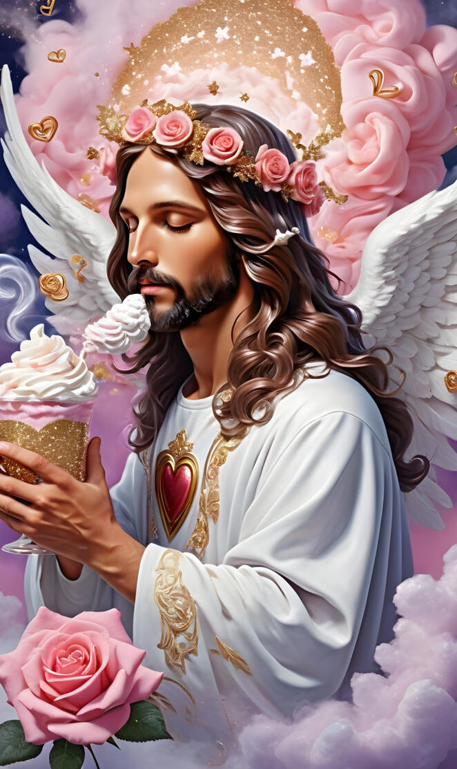 a person wearing a crown and holding a cupcake