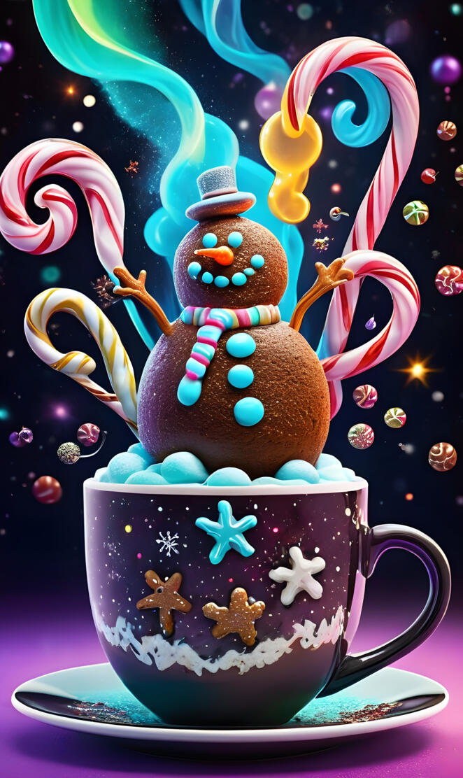 a blue and white decorated cupcake