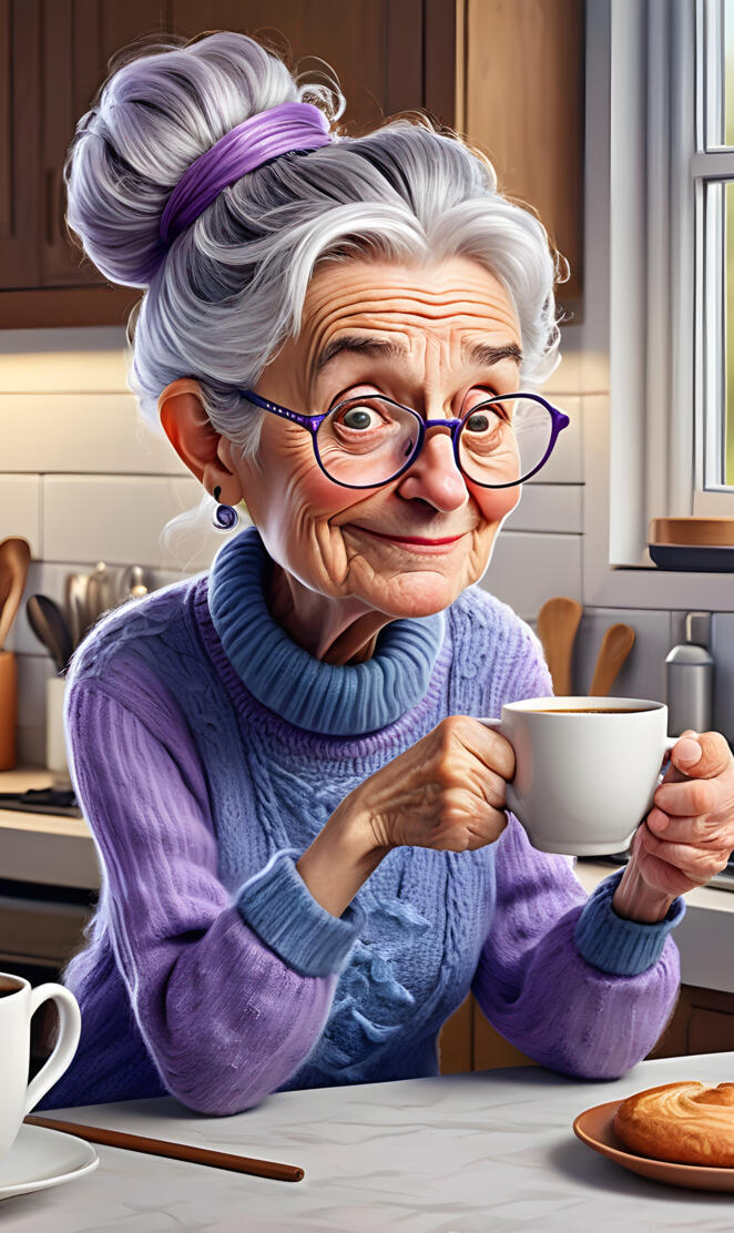 a person wearing glasses and holding a cup