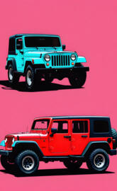 Red Jeep Car iPhone Wallpaper