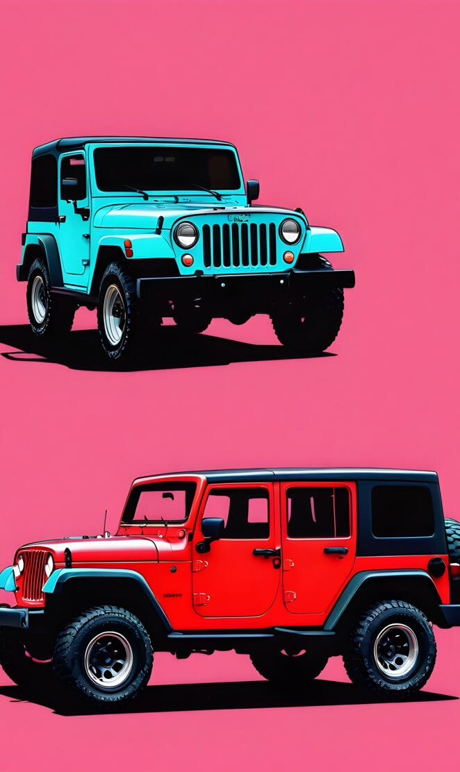 Red Jeep Car iPhone Wallpaper