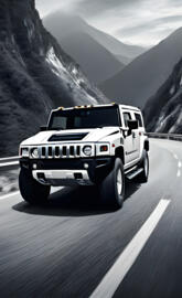 a white truck driving on a road