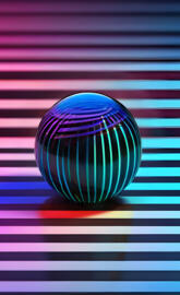 Colorful Striped pattern ball