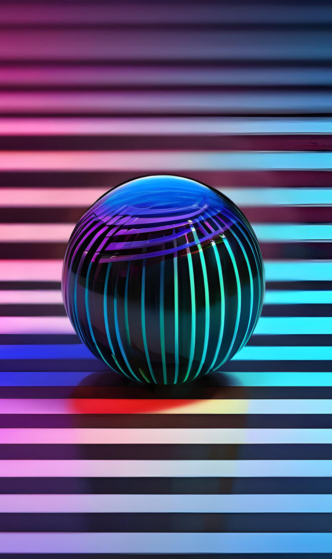 Colorful Striped pattern ball