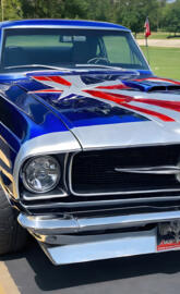 a car with a flag painted on it