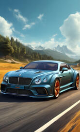 A Bentley Continental going for a walk in the Swiss Alps☺️