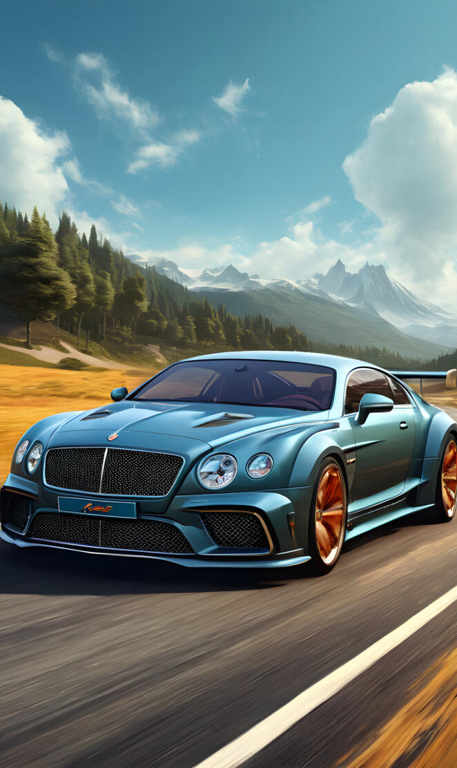 A Bentley Continental going for a walk in the Swiss Alps☺️