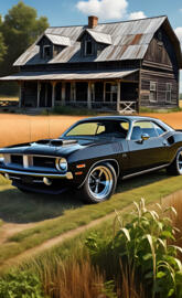 A Beautiful Black 1970 Plymouth 'Cuda.