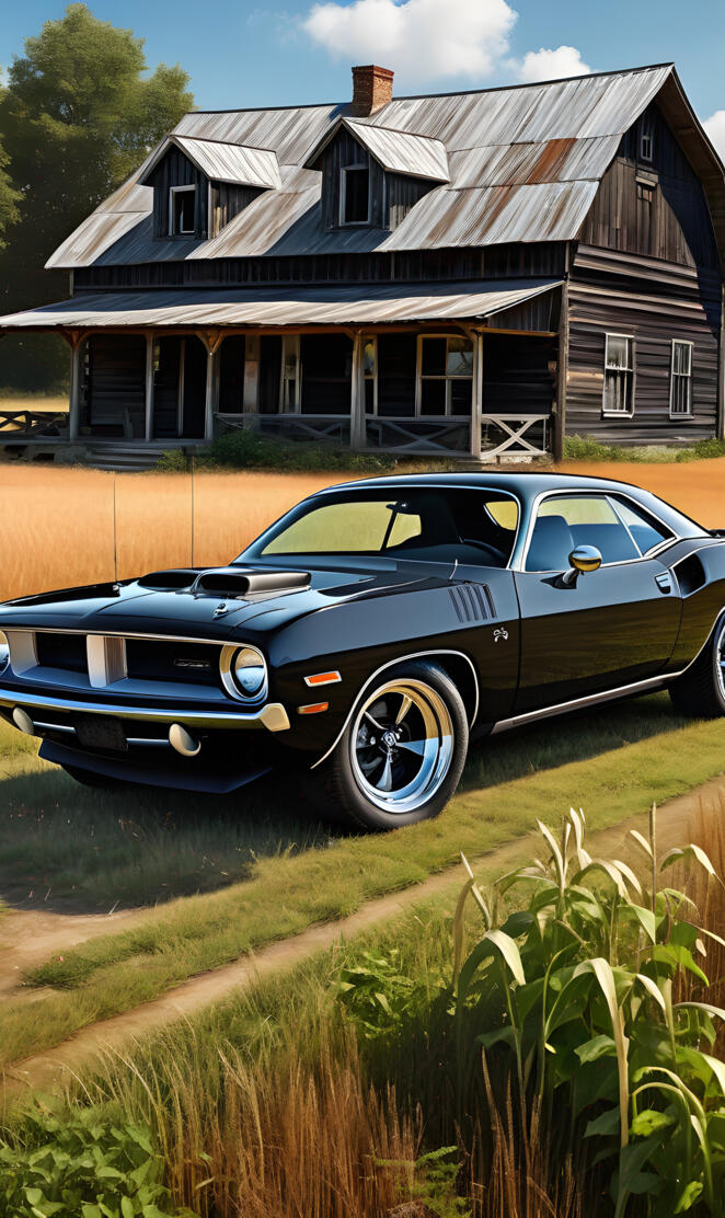 A Beautiful Black 1970 Plymouth 'Cuda.