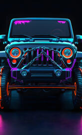 neon Jeep chain