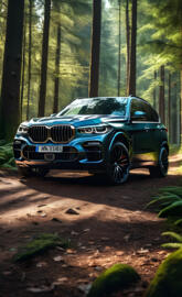bmw x5 in the forest