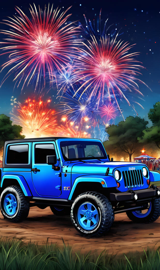 Fourth of July Jeep
