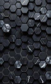 a group of black and white stones