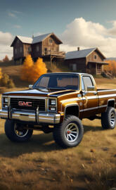 A Pretty Brown Chevy Silverado 4x4 2-door Pickup Truck Wallpaper.