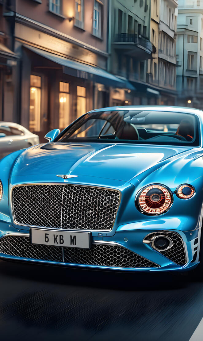 A Bentley sports car powder blue