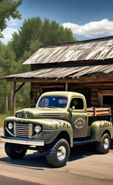 A Beautiful Old 1948 Ford F1 Pickup Truck Wallpaper.