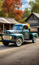 A Beautiful Old 1948 Ford F1 Pickup Truck Wallpaper.