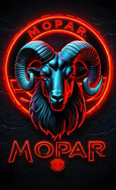 a logo with a ram