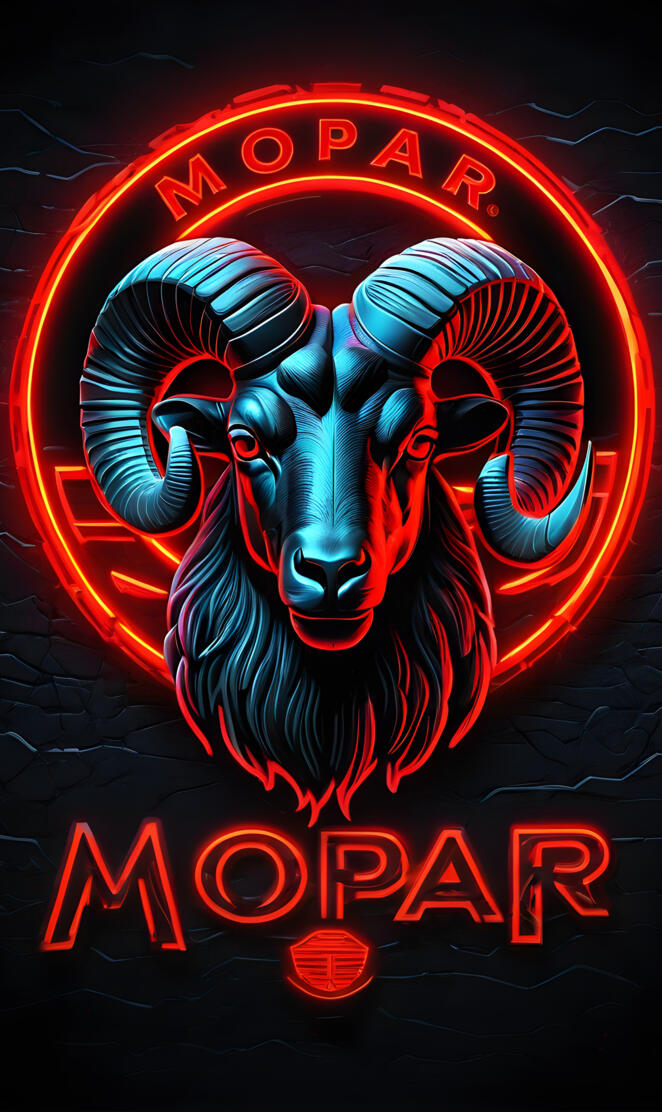 a logo with a ram