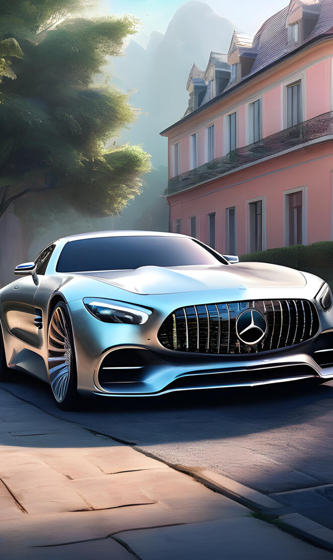 A picture of a luxury Mercedes car