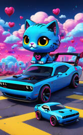 Kitty w/ a Hellcat & a Mini Hellcat