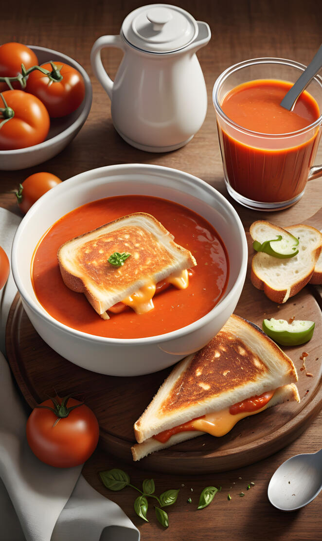 grilled cheese tomato soup