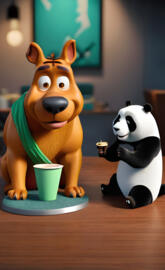 a couple of toys on a table