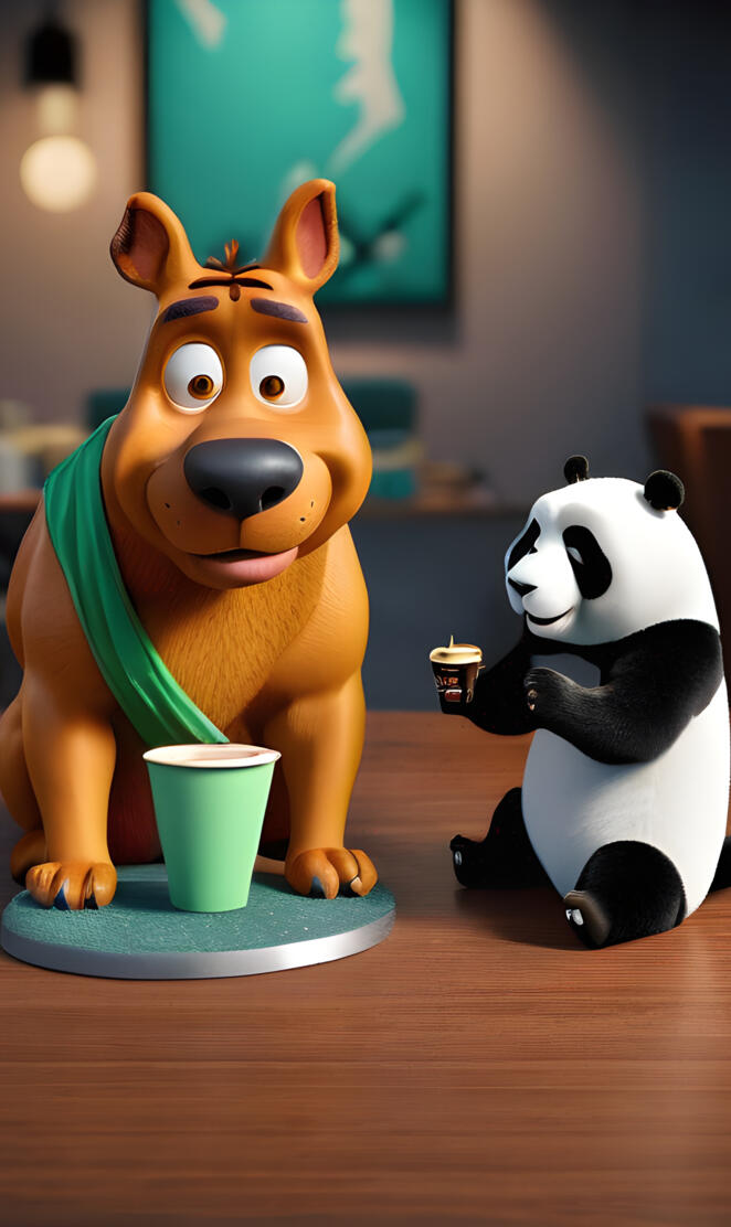 a couple of toys on a table