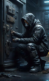 futuristic sci-fi locksmith