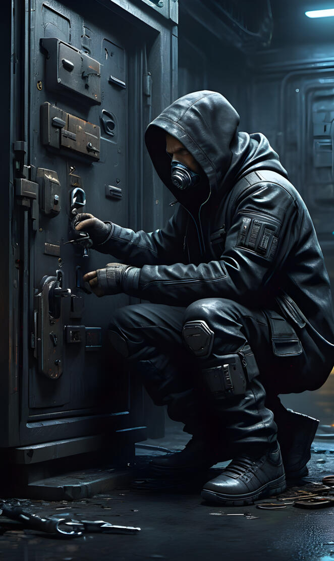 futuristic sci-fi locksmith