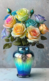 roses in a vase
