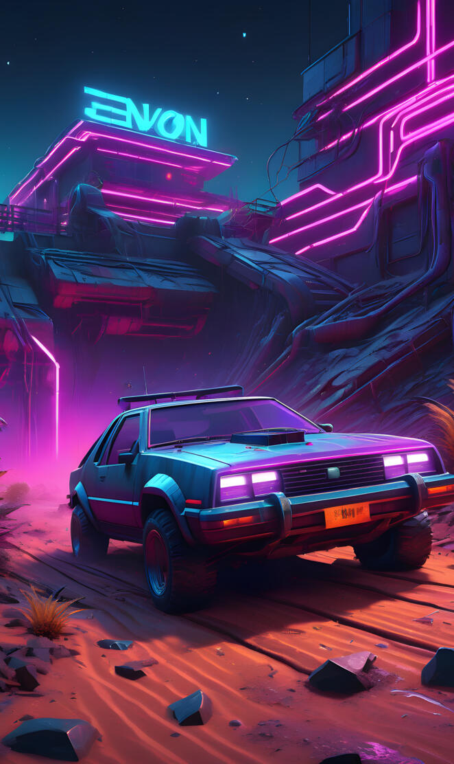 a truck parked outside a building