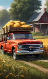 a truck with a log on the back