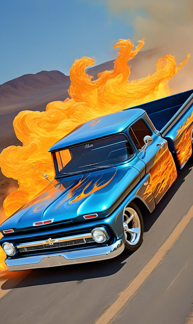 1964 Chevy pickup flame's