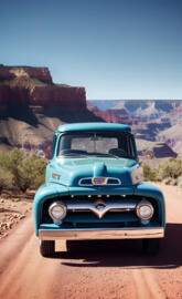 a car parked in the desert