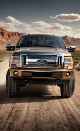 beige Ford 4x4 pickup truck