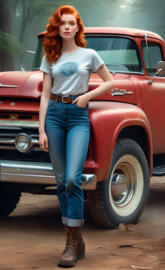 red haired Ford girl