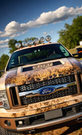 camouflage Ford 4x4 truck