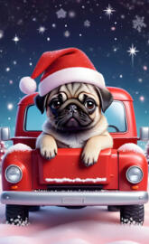 Christmas pug