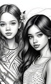 princess with her village friend on a flower pickup picnic