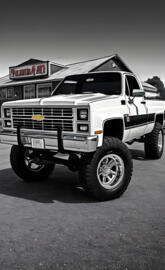 1985 Silverado 4x4 2-door Pickup Truck. Your Getting Closer Stupid AI!