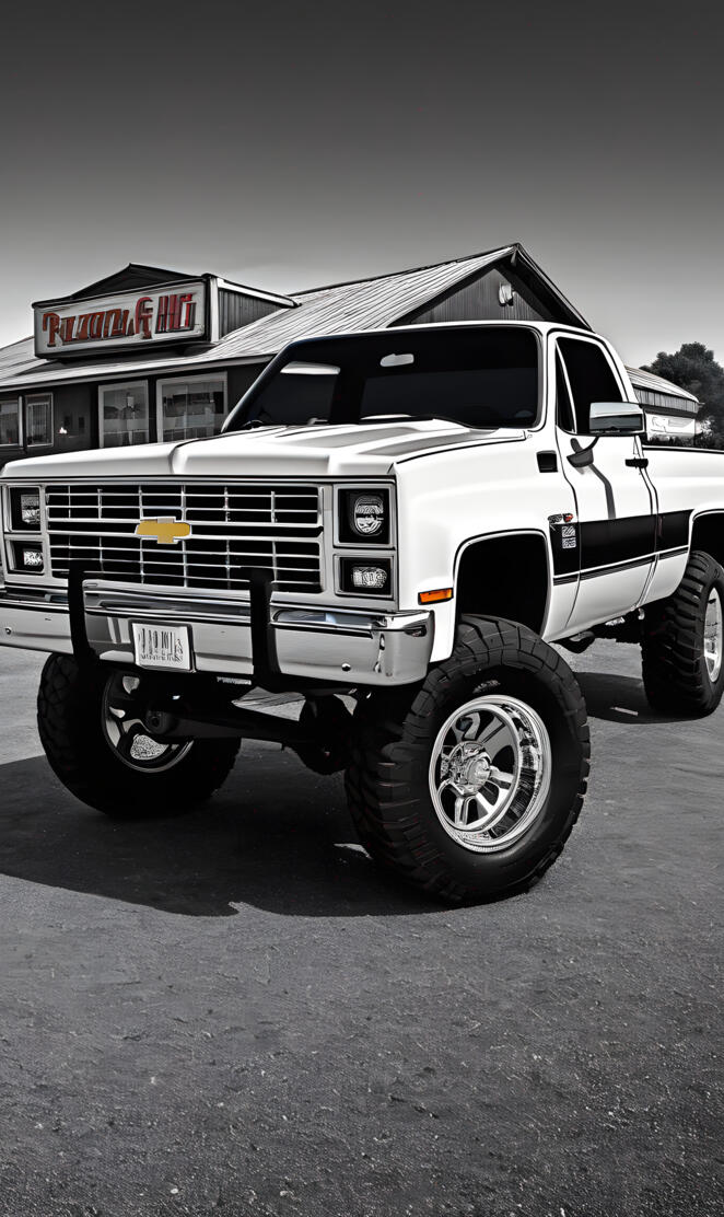 1985 Silverado 4x4 2-door Pickup Truck. Your Getting Closer Stupid AI!