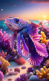 Funky Indigo Gecko Gills