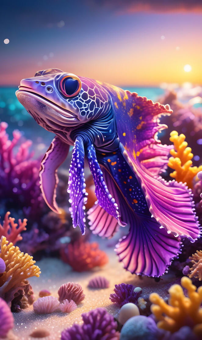 Funky Indigo Gecko Gills