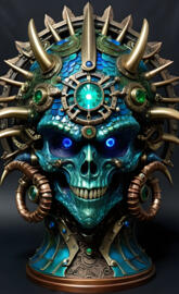 Vragma, The Necromancer's Spine Primal Helm