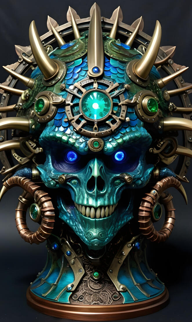 Vragma, The Necromancer's Spine Primal Helm