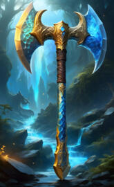 Kragnoroth's Gemmed Glyph Blade Axe