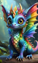 Rainbow fairy dragon.at your service