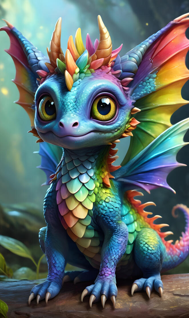 Rainbow fairy dragon.at your service