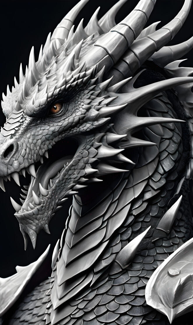 a black and white drawing of a fish